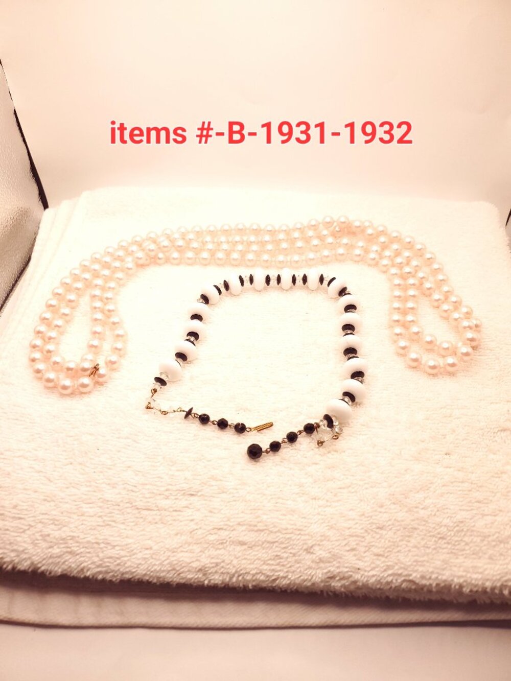 2 Necklaces, items # B-1931-1932,. wt. 132 grams.